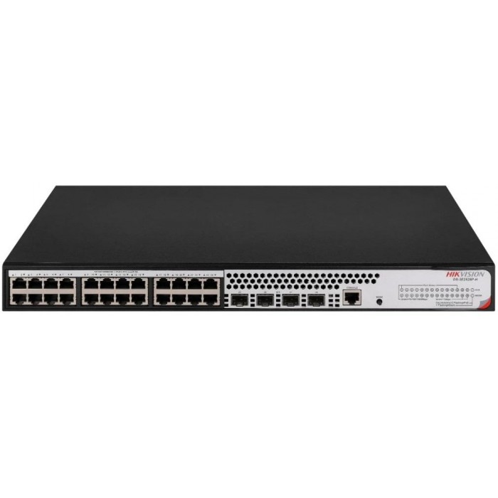 DS-3E2528P-H 28/24 PoE switch, 24x PoE 1Gbps, 4x uplink 1Gbps, 4x SFP,1x cons.port