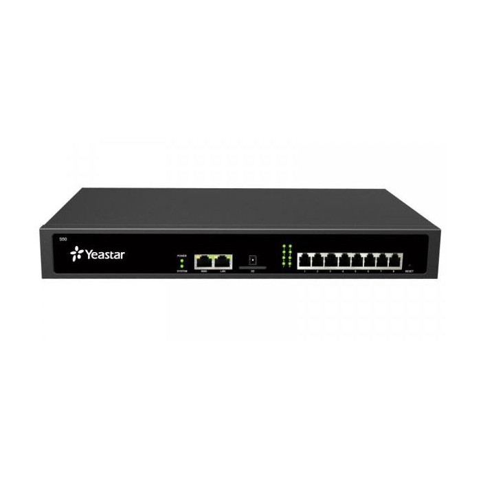 S50 Yeastar IP PBX, až 8 portů, 50 uživatelů, 25 hovorů, rack