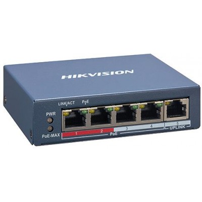 DS-3E1105P-EI switch 4 PoE porty 10/100Mbps + 1x uplink 10/100Mbps