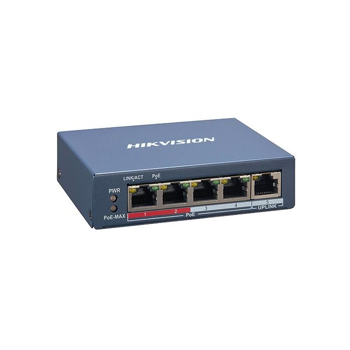 DS-3E1105P-EI switch 4 PoE porty 10/100Mbps + 1x uplink 10/100Mbps