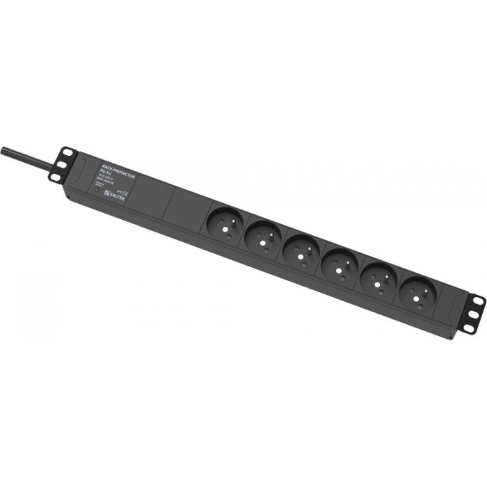 RACK-PROTECTOR-F6-1U 19" napájecí panel, 1U, 6 x 230 V, přepěťová ochrana