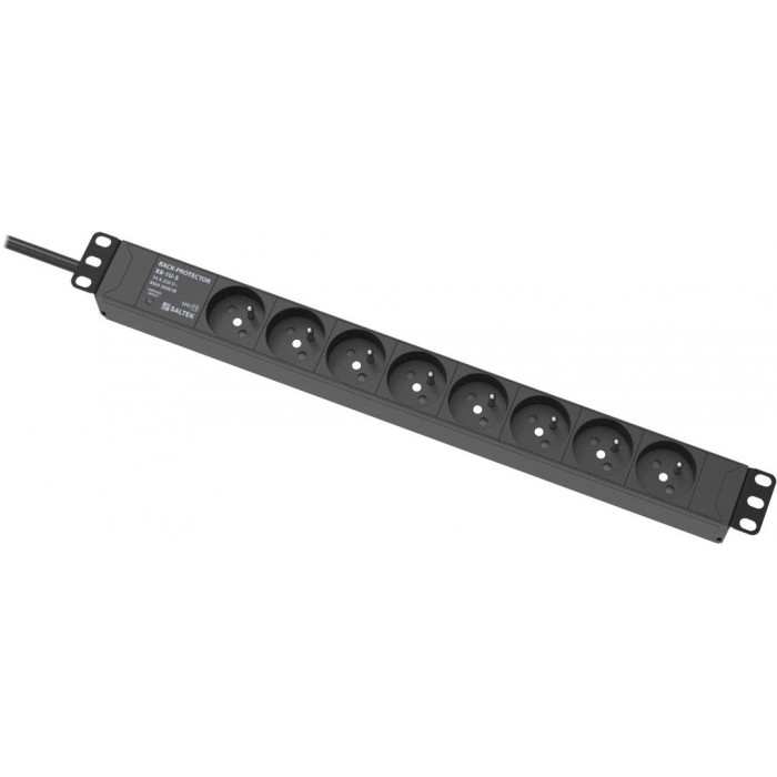 RACK-PROTECTOR-X8-1U-5 19" napájecí panel, 1U, 8 x 230 V, přepěťová ochrana