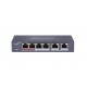 DS-3E0106P-E/M 6/4 PoE switch, 4x PoE 100Mbps, 2x uplink 100Mbps, max.35W