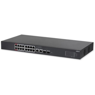 CS4220-16GT-190 Cloud MNG PoE switch, 16 x Gb PoE, 2 x Gb RJ45, 2 x GB SFP uplink, 190 W, police/rack 1U