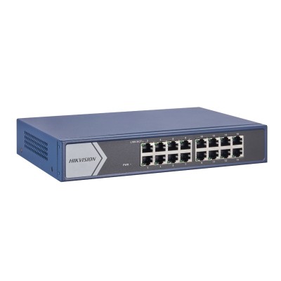 DS-3E1516-EIV3 16x LAN switch, 1 Gbps, manag., kovové provedení