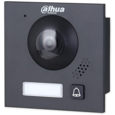 VTO4201FB-P1 černý IP dveřní modul s 2 Mpix kamerou, pouze IP systém, tlačítko, mikrofon, repro, zámek