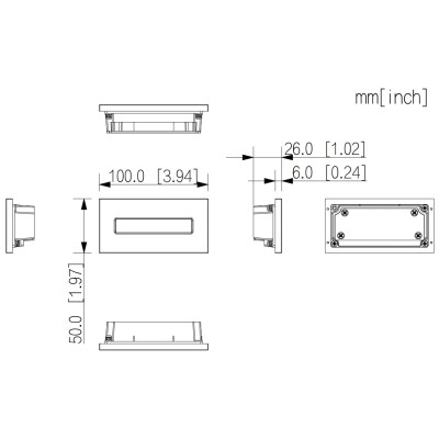 VTO4202FB-MDB2 černý rozšiřující dveřní modul s dvojitým tlačítkem