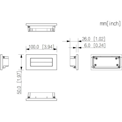 VTO4202FB-MDB4 černý rozšiřující dveřní modul s dvojtými tlačítky