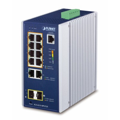 IGS-4215-8P2T2S průmyslový switch 8x 100/1000T PoE + 2x 100/1000T + 2x 100/1000X SFP