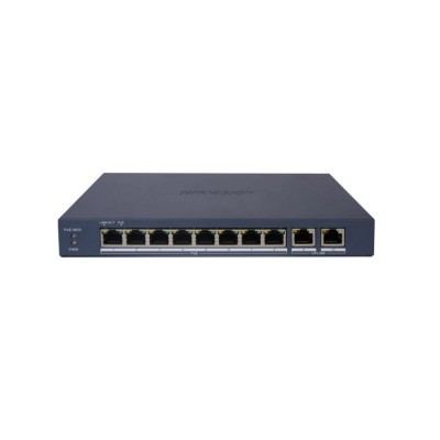 DS-3E1510P-EI/M(B) 10/8 PoE switch, 8x PoE porty 1Gbps, 2x uplink 1Gbps, management