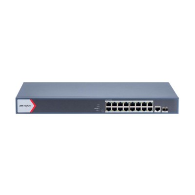 DS-3E1518P-EIV2 18/16 PoE switch, 16x PoE porty 1Gbps, 2x uplink 1Gbps, management