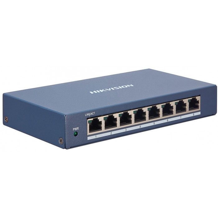 DS-3E1508-EI switch 8 portů 1 Gbps, kovový kryt , management