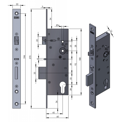 SAM EL B P 9245 elektromechanický samozamykací zámek