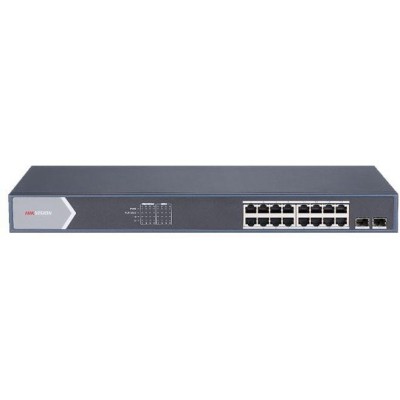 DS-3E1518P-SI 18/16 PoE switch, 16x PoE 1Gbps, 2x SFP, web manag., max.225W