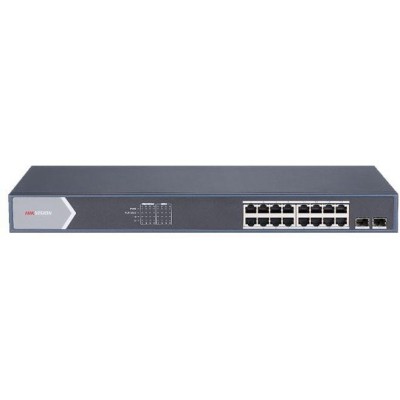 DS-3E1518P-SI 18/16 PoE switch, 16x PoE 1Gbps, 2x uplink 1Gbps SFP, management