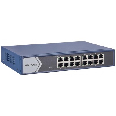 DS-3E1516-EI 16x LAN switch, 1 Gbps, manag., kovové provedení