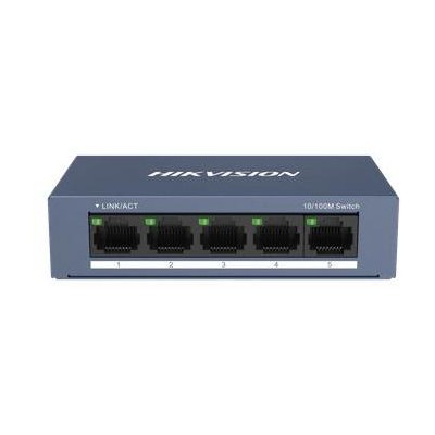 DS-3E0105-O 5x LAN switch, 100Mbps, kovové provedení