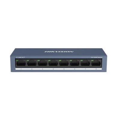 DS-3E0108-O 8x LAN switch, 100Mbps, kovové provedení