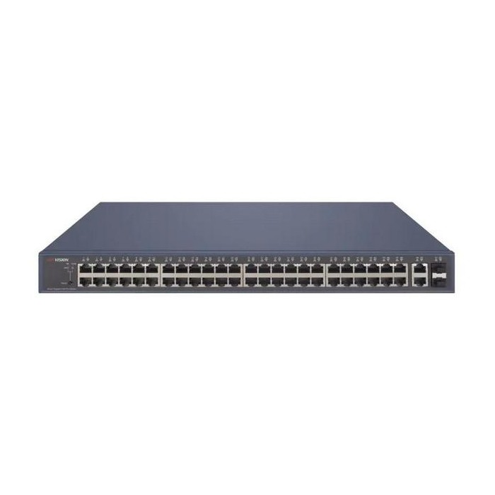 DS-3E1552P-SI 52/48 PoE switch, 48x PoE 1Gbps, 2x RJ45 1Gbps, 2x SFP, management